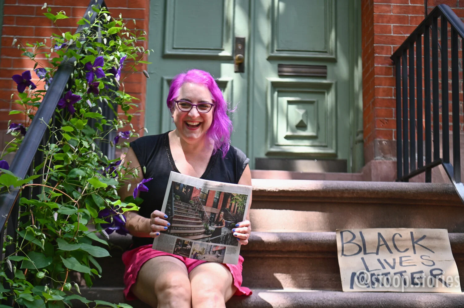 Stoop Stories Creator, Marj Kleinman Photo by Angela Weiss